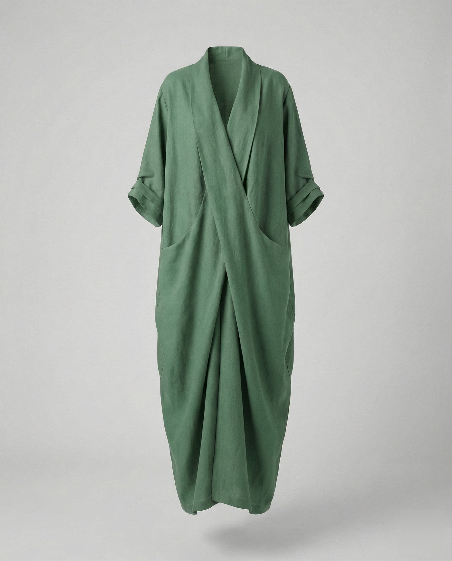Robe Longue en Lin Moulante avec Poches pour Femme | Idéale pour les Vacances