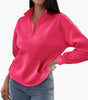 Pull Col Montant Zippé avec Poches pour Femmes