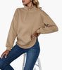 Pull Col Montant Zippé avec Poches pour Femmes