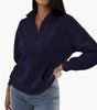 Pull Col Montant Zippé avec Poches pour Femmes