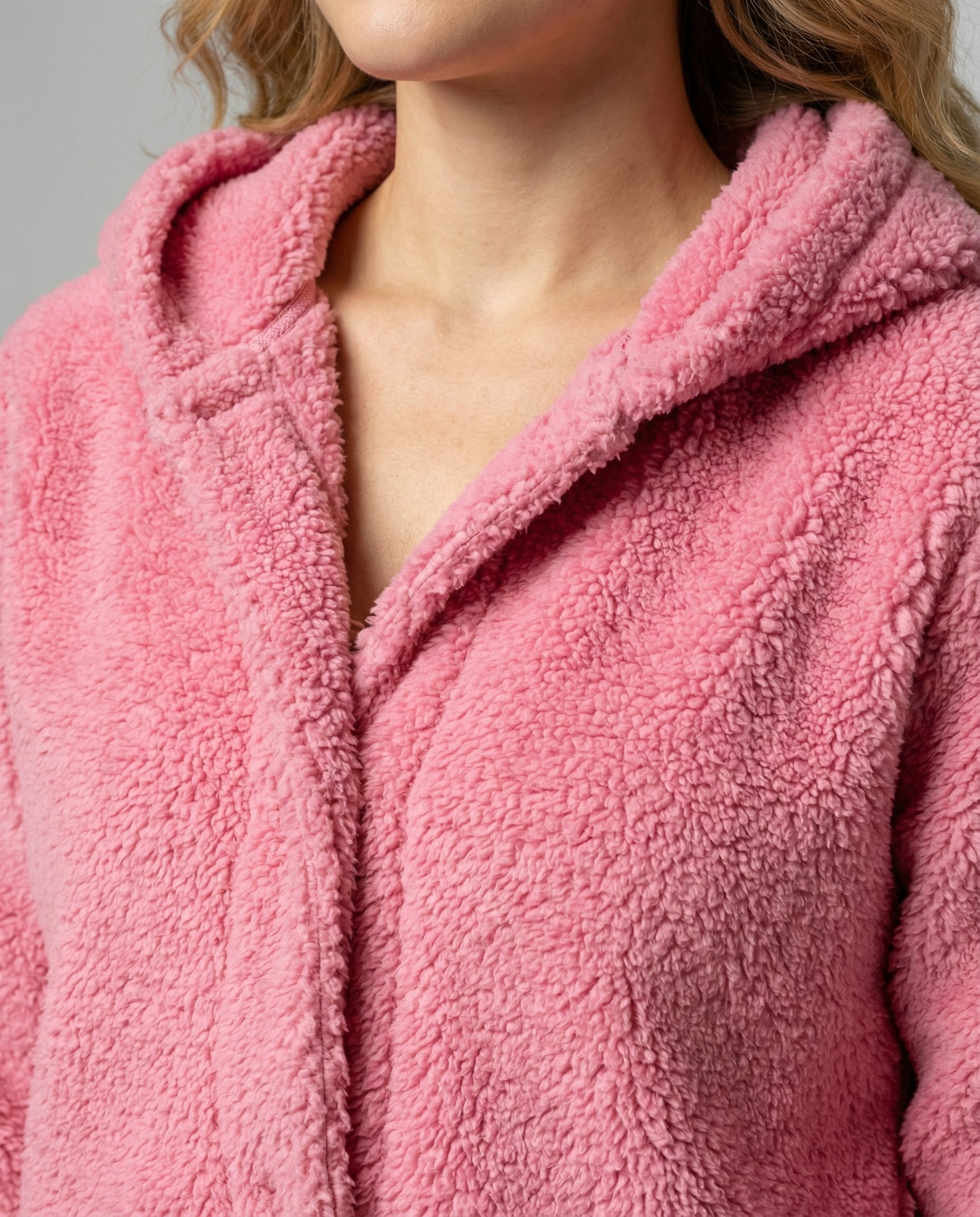 Veste Polaire Teddy à Capuche pour Femme