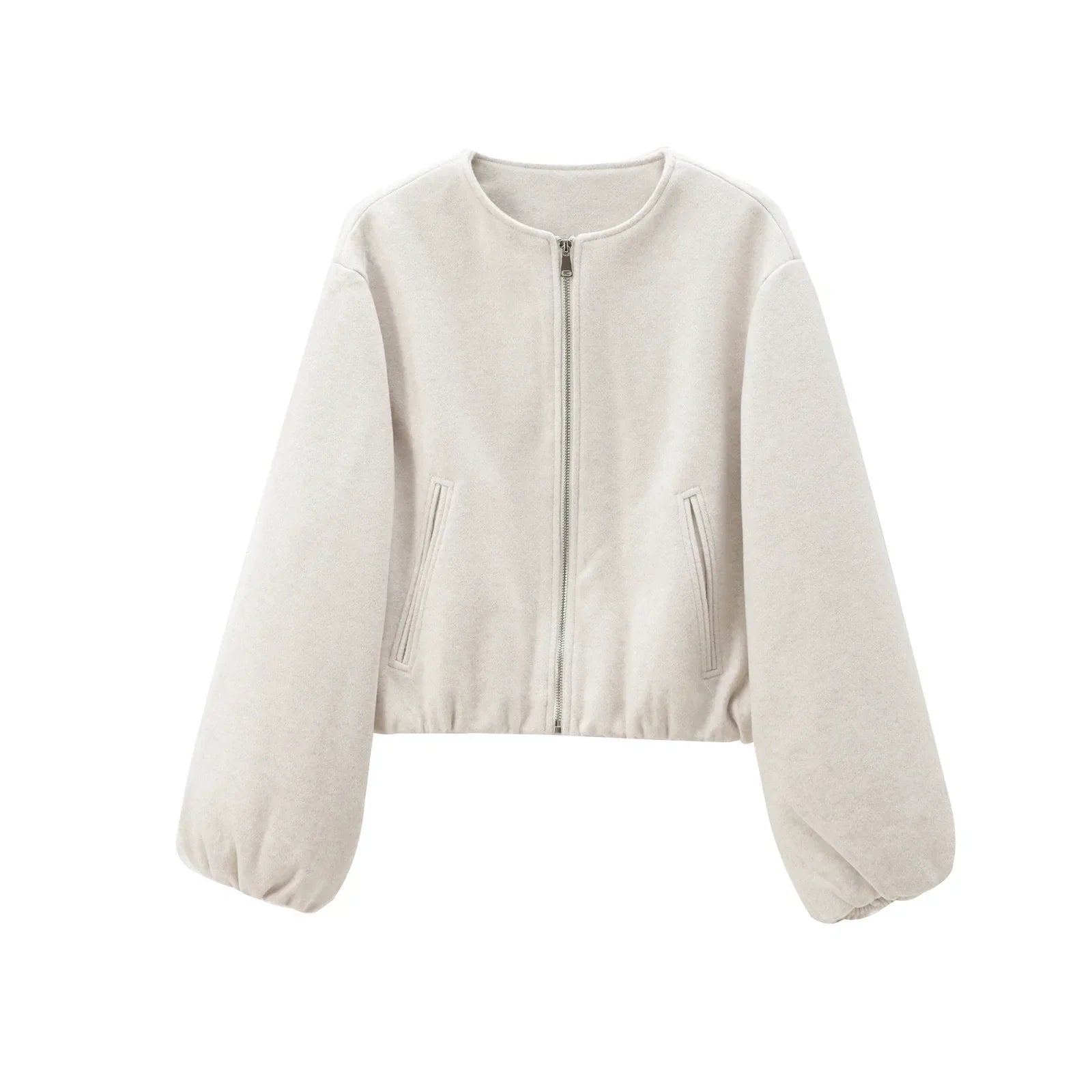 Blouson Bomber Femme Col Rond pour Femmes