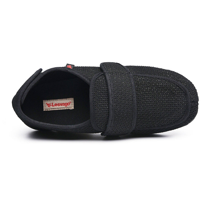 Chausson Femme Confort pour Pieds Larges à Scratch en Maille