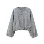 Blouson Bomber Femme Col Rond pour Femmes