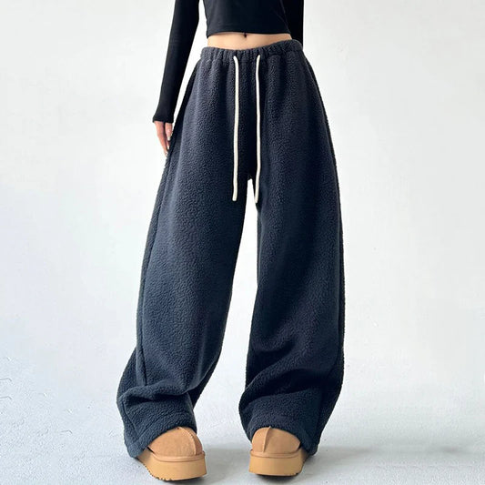 Pantalon détente à jambe large pour femme