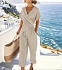 Ensemble Deux-Pièces Drapé et Pantalon pour Femme | Idéal pour l'Été