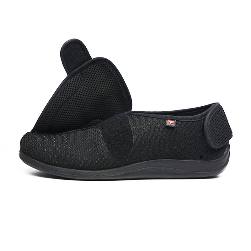 Chausson Femme Confort pour Pieds Larges à Scratch en Maille