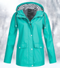 Veste de Pluie Courte à Capuche pour Femme