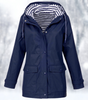 Veste de Pluie Courte à Capuche pour Femme