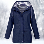 Veste de Pluie Courte à Capuche pour Femme