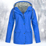 Veste de Pluie Courte à Capuche pour Femme