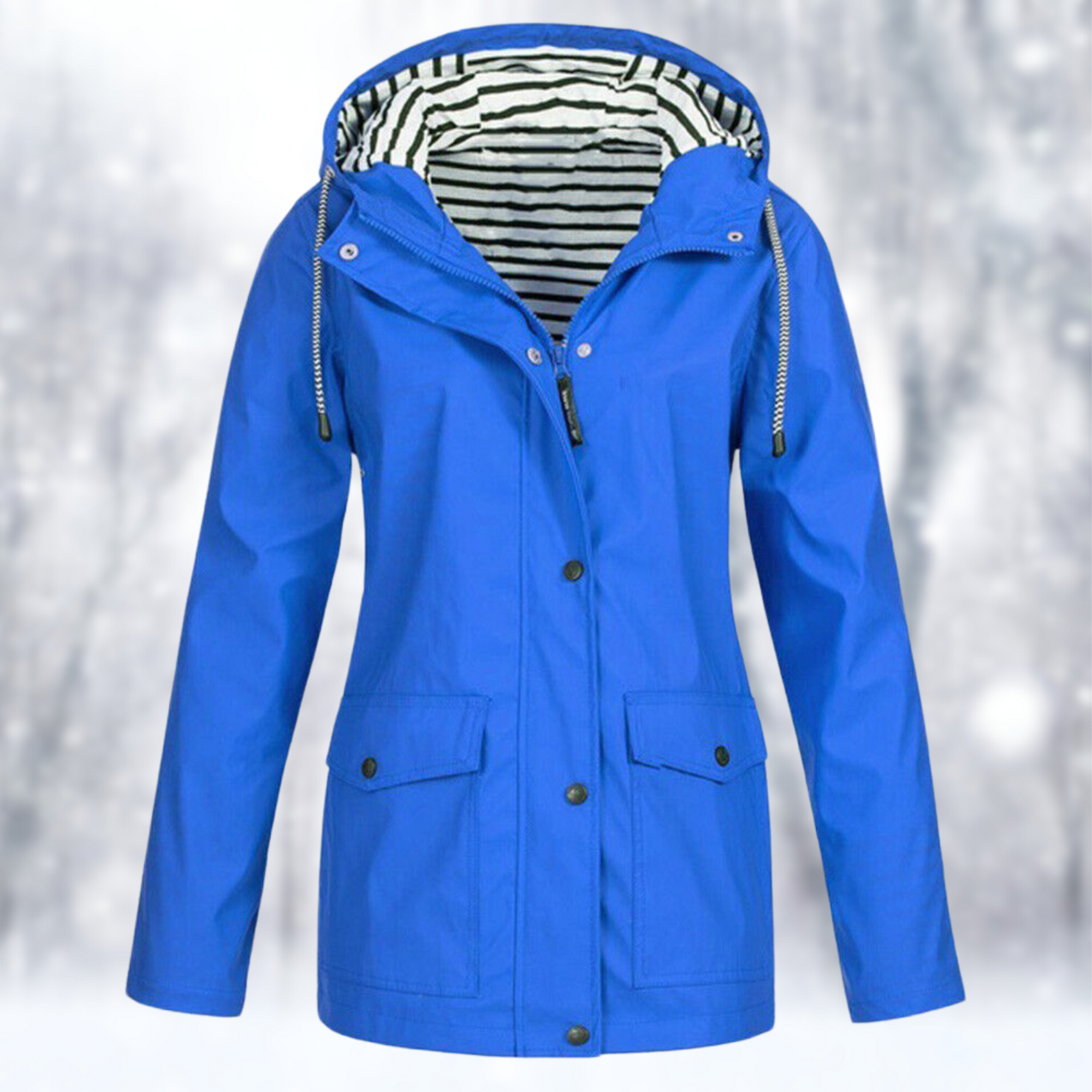 Veste de Pluie Courte à Capuche pour Femme
