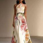 Robe Longue À Imprimé Floral pour Femmes