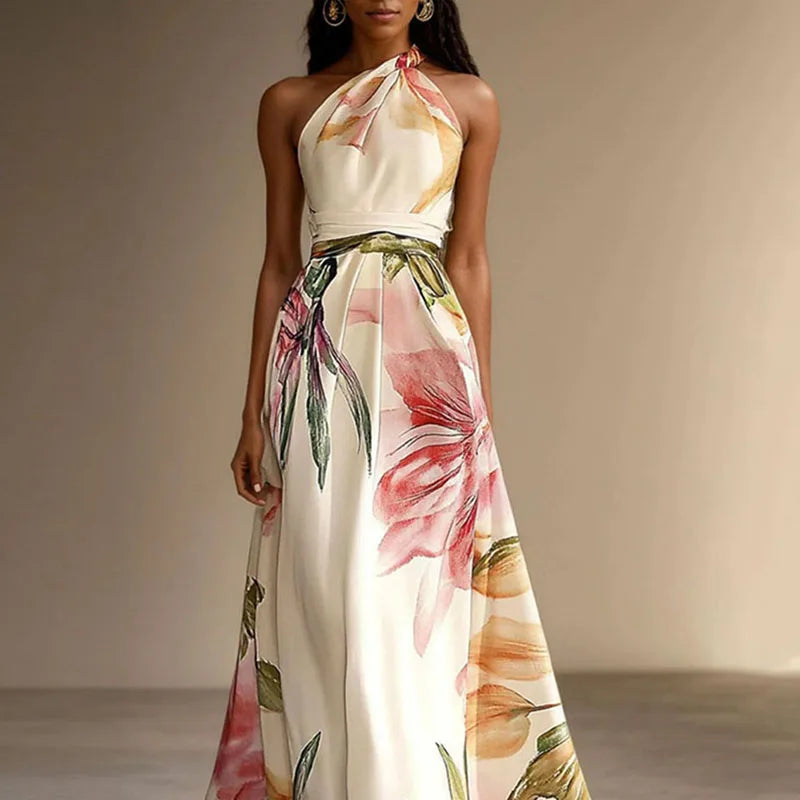 Robe Longue À Imprimé Floral pour Femmes
