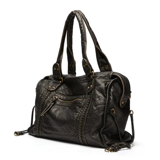 Sac à main vintage en cuir pour femmes