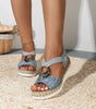 Sandales Confortables à Talon Compensé pour Femmes