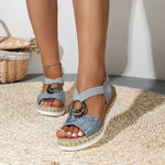 Sandales Confortables à Talon Compensé pour Femmes