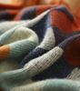 Pull Oversize à Carreaux et Col Montant pour Femme