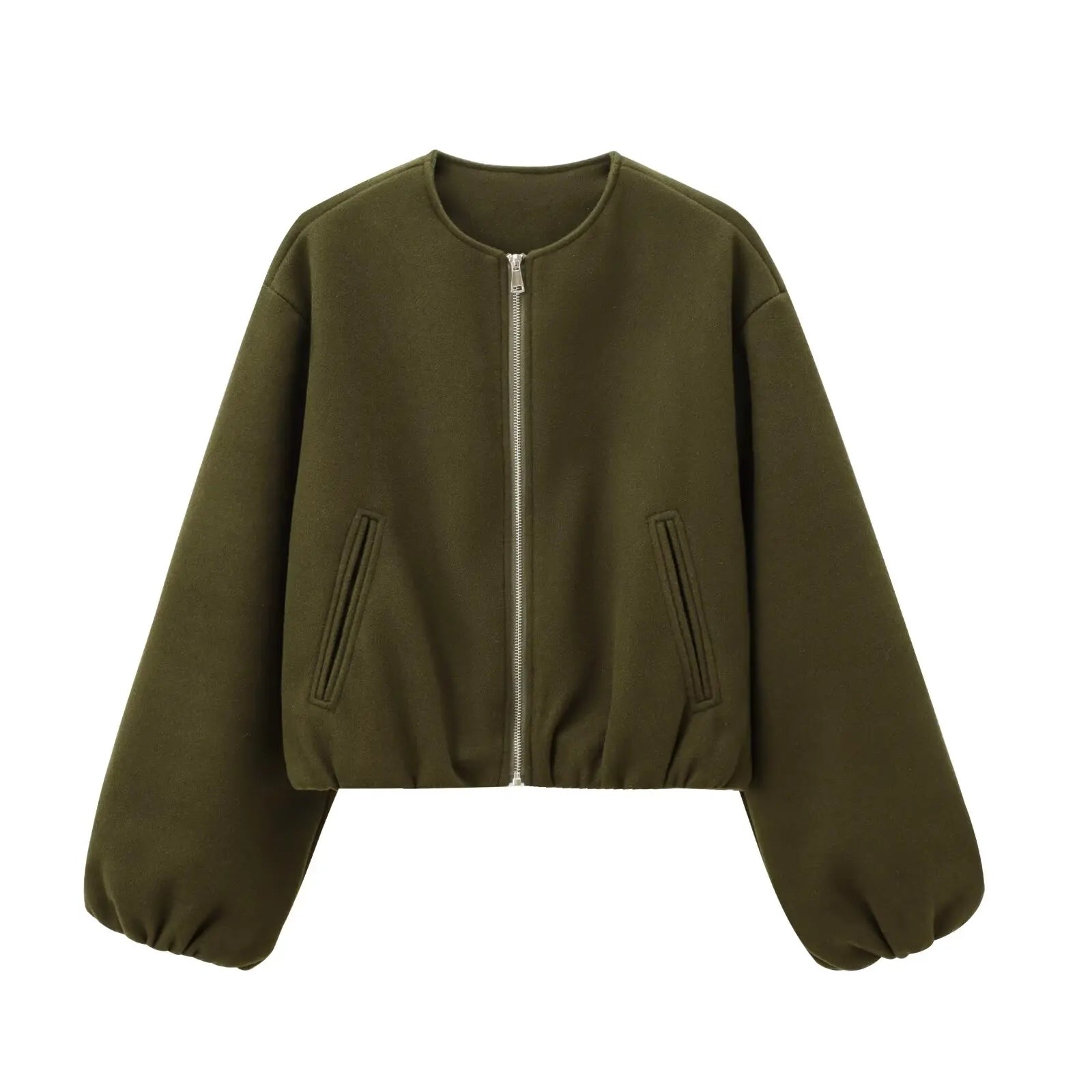 Blouson Bomber Femme Col Rond pour Femmes