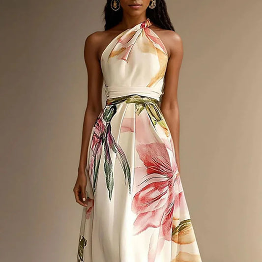 Robe Longue À Imprimé Floral pour Femmes