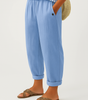 Pantalon à Jambe Large Taille Élastique en Lin pour Femme