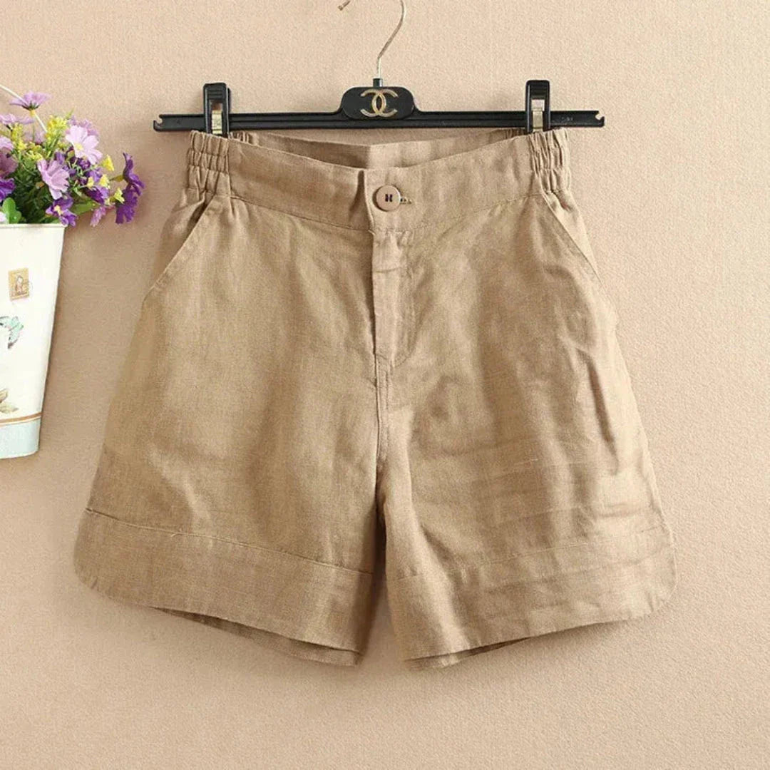 Short Ample en Lin Respirant pour Femmes