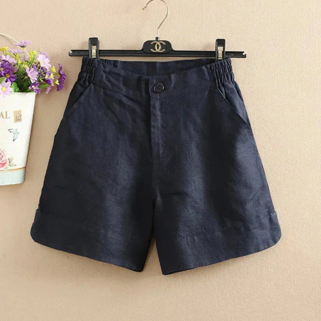 Short Ample en Lin Respirant pour Femmes