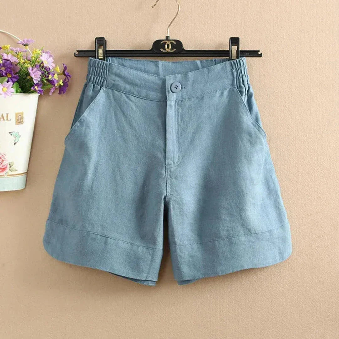 Short Ample en Lin Respirant pour Femmes