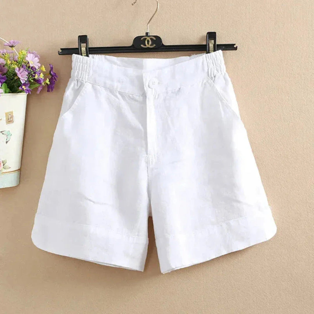 Short Ample en Lin Respirant pour Femmes