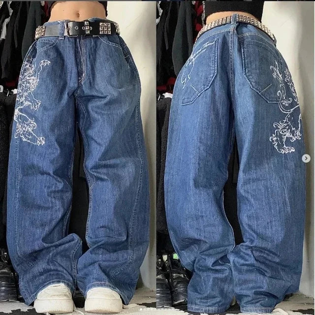 Jean Cargo Rétro Lâche pour Femme