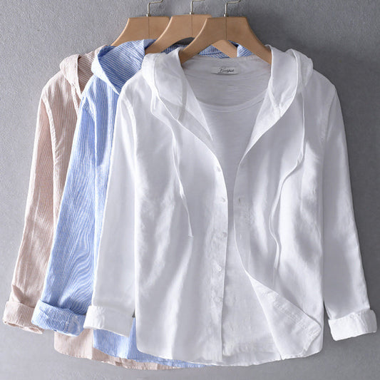 Blouse Ample en Lin pour Femmes