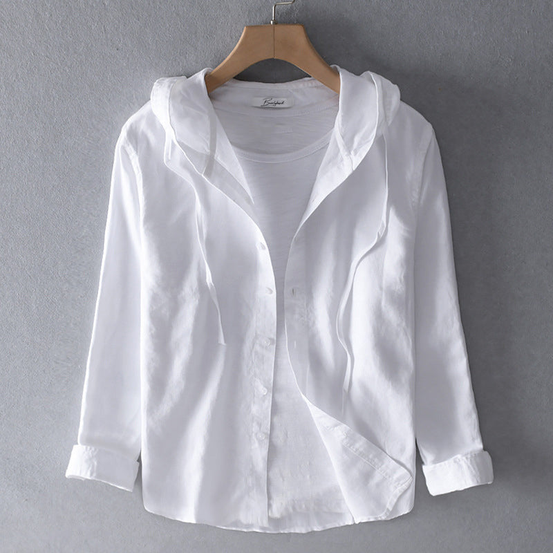 Blouse Longue en Lin avec Capuche pour Femme | Idéale pour le Printemps
