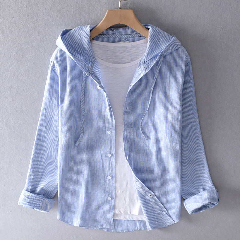 Blouse Longue en Lin avec Capuche pour Femme | Idéale pour le Printemps