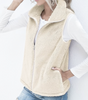 Gilet Sans Manches Zippé en Polaire pour Femme