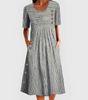 Robe Midi à Rayures pour Femmes