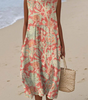 Robe Midi Imprimée Sans Manches pour Femme