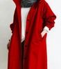 Manteau Long Oversize à Capuche pour Femme