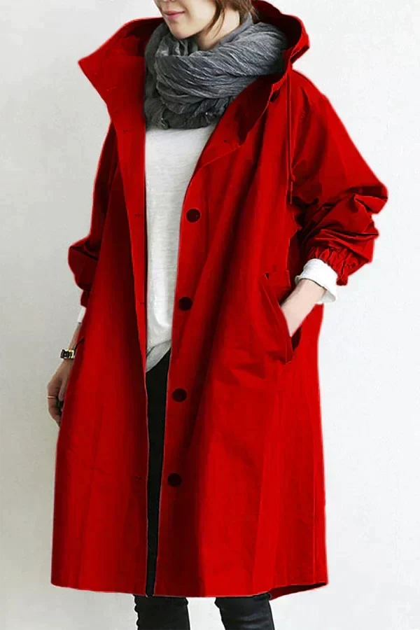Manteau Long Oversize à Capuche pour Femme
