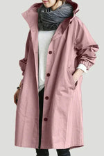 Manteau Long Oversize à Capuche pour Femme