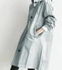Manteau Long Oversize à Capuche pour Femme