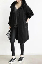 Manteau Long Oversize à Capuche pour Femme