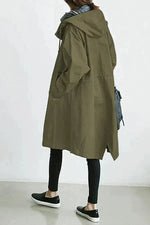 Manteau Long Oversize à Capuche pour Femme