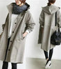 Manteau Long Oversize à Capuche pour Femme