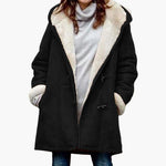 Manteau Grande Taille pour Femmes avec Poches et Fermeture Boucle