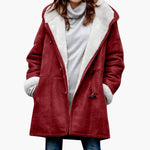 Manteau Grande Taille pour Femmes avec Poches et Fermeture Boucle