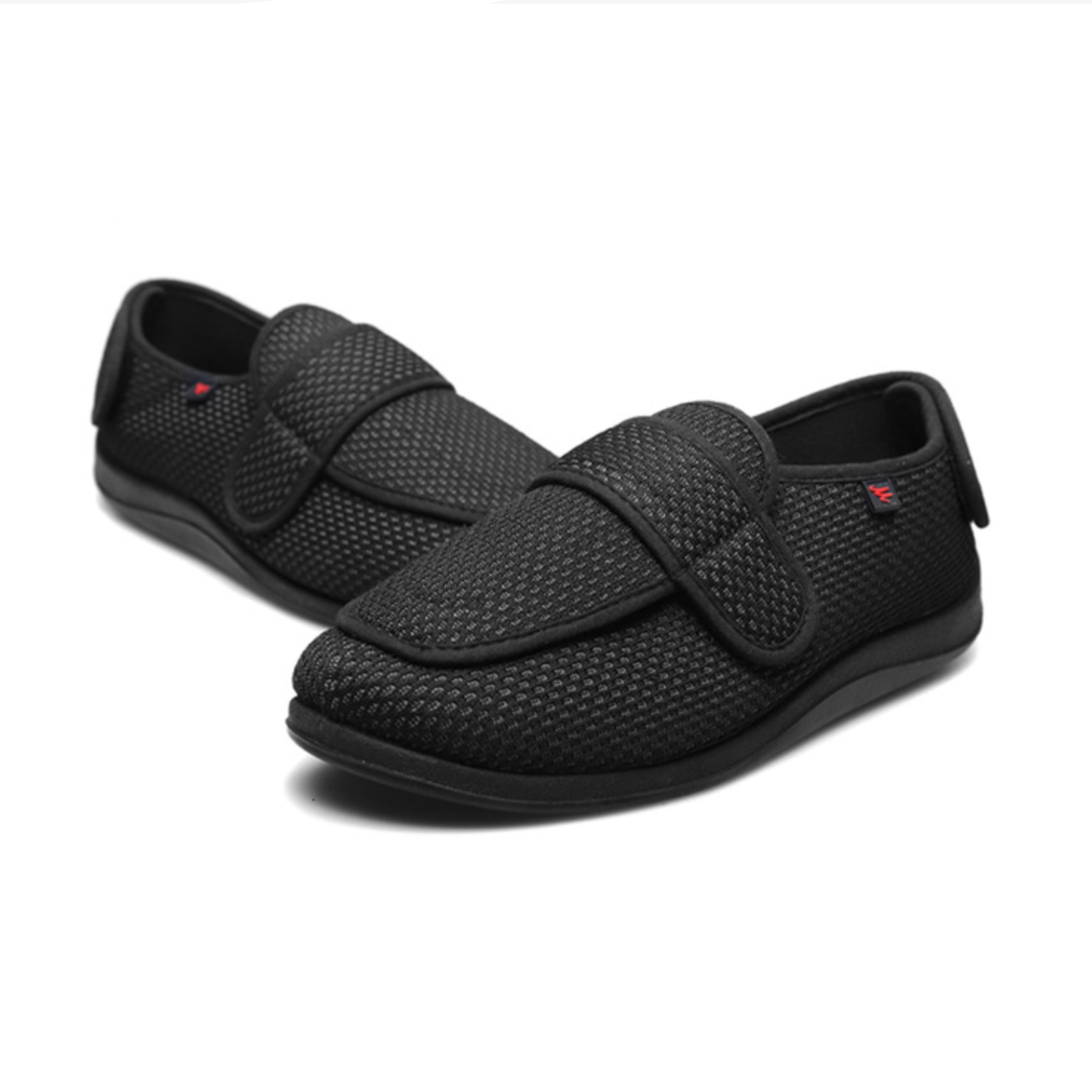 Chausson Femme Confort pour Pieds Larges à Scratch en Maille