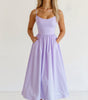 Robe Midi à Encolure Ascot et Coupe Évasée pour Femme | Idéale pour l'Été