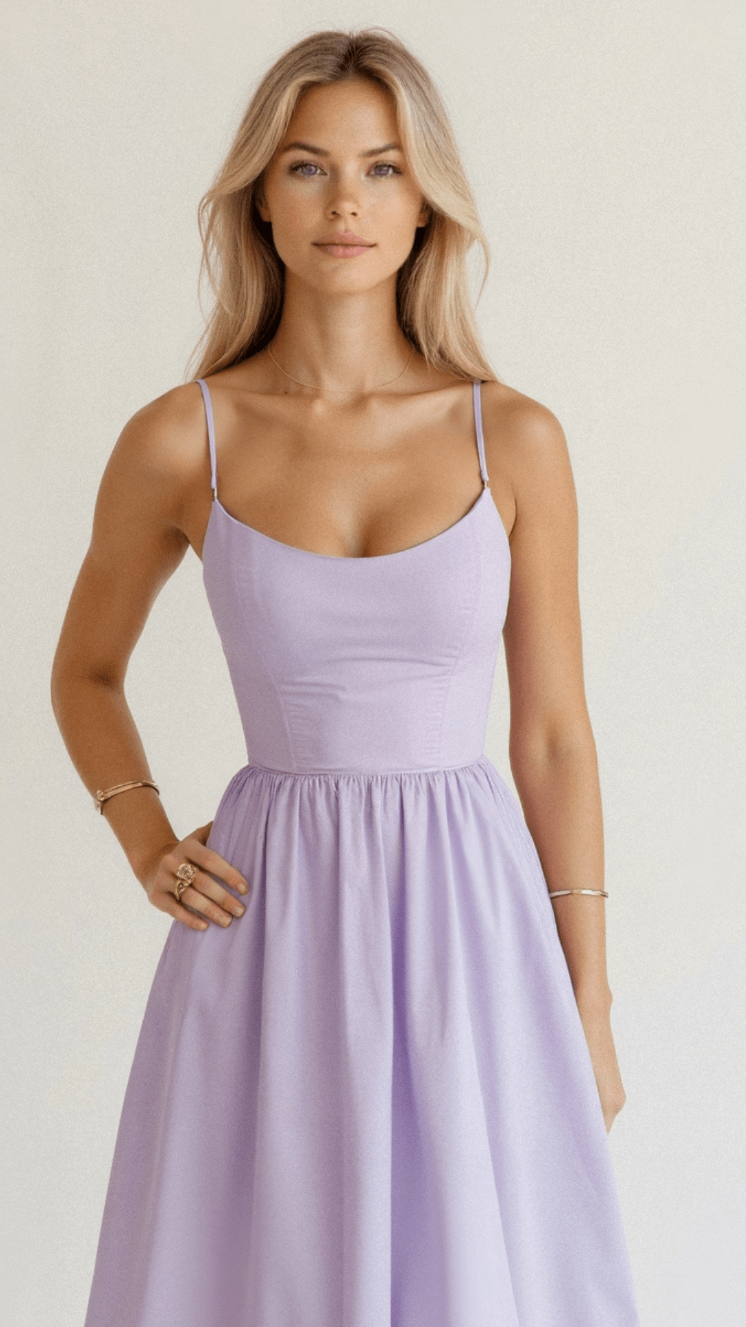 Robe Midi à Encolure Ascot et Coupe Évasée pour Femme | Idéale pour l'Été