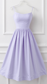 Robe Midi à Encolure Ascot et Coupe Évasée pour Femme | Idéale pour l'Été