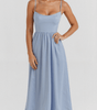 Robe Midi à Encolure Ascot et Coupe Évasée pour Femme | Idéale pour l'Été